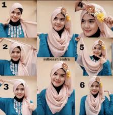 Cara Praktis Memakai Jilbab Dengan Hiasan Headband Hijab Trendz Fashion