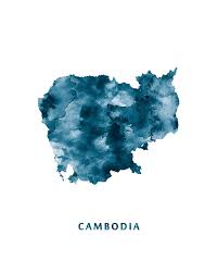 Cambodia Map Print Cambodia Art Phnom Penh Cambodia Etsy Map Art Illustration Cambodia Map Map Art