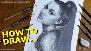 Here presented 47+ ariana grande drawing images for free to download, print or share. How To Draw Ariana Grande S Portrait For Beginners Photo Realism Drawing Techniques Fully Narrated Youtube