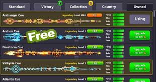 In 8 ball pool, there are around 150 cues available, classified as standard, victory, collection, and country cues. How To Get Free Unique Cue 8 Ball Pool