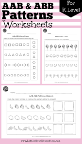Aab And Abb Patterns Worksheets And Activities For Kindergarten Pattern Worksheets For Kindergarten Pattern Worksheet Pattern Activities Kindergarten