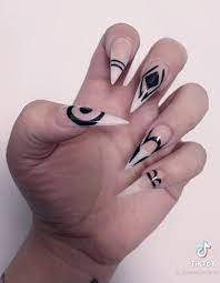 Beautiful japanese anime nail art designs.nails have for long been a crucial estimation of magnificence and style. Sukuna Nails Jujutsu Kaisen In 2021 Anime Nails Goth Nails Kawaii Nails