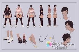 Danganronpa here s all drv3 character reference sheets facebook. Custom Character Reference Sheet Anime Style Art Commission Sketchmob