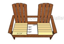 Double Adirondack Chair With Table Plans Howtospecialist How To Build Step By Step Diy Plans Adirondack Chairs Diy Outdoor Furniture Plans Adirondack Chair Plans