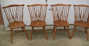 4 Ethan Allen Braceback Fiddleback Duxbury Windsor Style Chairs Windsor Style Chairs Chair Ethan Allen Dining