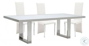 3.5 out of 5 stars. State St Glossy White Rectangular Glass Top Dining Table From Aico Coleman Furniture