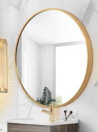 Search all products, brands and retailers of round bathroom mirrors: Amazon Com Round Mirror Wall Mounted Large Circle Mirrors For Wall Decor 23 6in Big Metal Frame Wall Mirror Modern Vanity Mirror For Living Room Bathroom Bedroom Kitchen Dining
