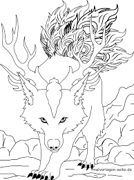 Sie können diese halloween bilder zum ausmalen kostenlos ausdrucken. Malvorlage Manga Wolf Kostenlose Ausmalbilder