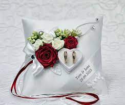 Personalized Wedding Ring Cushion Pillow With Rings Holder Box 30 Color Wedding Ring Cushion Personalized Wedding Rings Ring Pillow Wedding