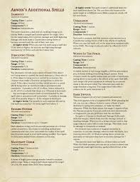 Vampire Sister Spell List Dungeons And Dragons D D Dungeons And Dragons Spelling