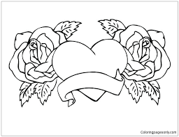 Birds, butterflies, dinosaur, dog, fish, flower, frogs, farm and zoo animals are just a few of the many coloring sheets and pictures in this section. Roses Flowers Hearts Coloring Pages Flower Coloring Pages Free Printable Coloring Pages Online