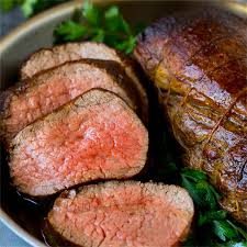 Make sure you are generous with the salt and pepper on the outside of slices towards the ends of the roast will be cooked to medium or medium well, while the center remains a perfect medium rare. Beef Tenderloin With Garlic Butter Dinner At The Zoo