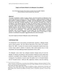 A comprehensive directory of food manufacturers, distributors and suppliers as well as the supporting industries in malaysia. Supply And Demand Model For The Malaysian Cocoa Market Munich Personal Repec Archive