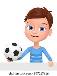 Cartoon Character Little Boy Holds Soccer Stock Illustration 1583488129
