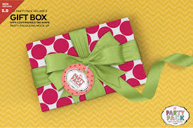3 photoshop psd file resolution: Gift Box Packaging Mockup Creative Photoshop Templates Creative Market