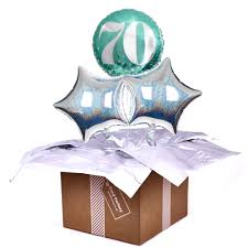 Perfect for birthdays, holidays, celebrations or even to decorate your party venue! Buy Mint Green Silver 70th Birthday Balloon Bouquet Delivered Inflated For Gbp 14 99 Card Factory Uk