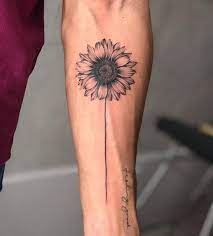 Providing both beauty and sustenance, the sunflower exists since. Small Simple Sunflower Tattoo Black And White Novocom Top