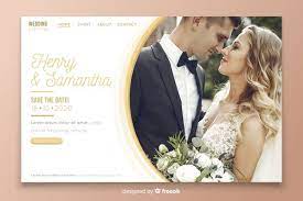 Download Wedding Landing Page With Photo For Free Wedding Vector Free Free Wedding