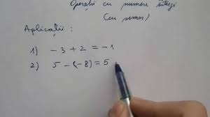 Ebuie sa tinem cont de ordinea efectuarii operatiilor astfel prima data efectuam operatia de inmultire , la numere intregi trebuie sa tinem cont de semn, adica produsul a. Operatii Cu Numere Intregi Z Cu Semn Adunare Inmultire Ridicare La Putere Youtube