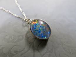Sterling Opal Necklace Silver Genuine Real Black Fire Opal Etsy Opal Necklace Silver Opal Necklace Opal Jewelry