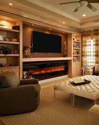 Electric Fireplace Built In Wall Tv Mount Bookshelves Fireplace Built Ins Basement Fireplace Linear Fireplace