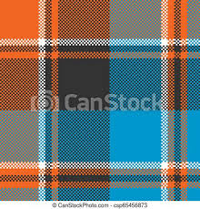 Fabric for curtains, clothes, furniture and other materials and coatings. Orange Blue Fabric Texture Seamless Pattern Vector Illustration Canstock