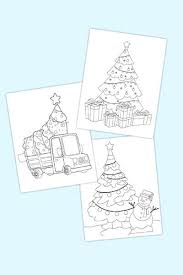 Sweet christmas scene coloring pages for adults. 3 Free Printable Christmas Tree Coloring Pages Freebie Finding Mom