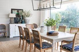 Look for this rounded candy cane chair back, which usually comes with a round seat. West Sussex Modern Beach House Beach Style Dining Room London By Lisette Voute Designs Houzz