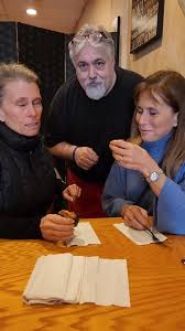 Meatball Taste Testers Gwen and Amy!