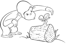 Funny monkeys coloring page for children. Curious George Coloring Pages To Print Coloring Home