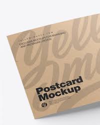 Download Kraft A5 Postcard Mockup In Stationery Mockups On Yellow Images Object Mockups PSD Mockup Templates