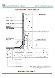 Underground Water Tank Typical Section Water Storage Tanks Underground Water Tank Floor Detail