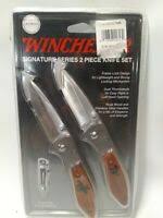 Winchester 3 piece signature series gift set w pocket knife, keychain & tin box. 200th Commemorative Winchester 3 Piece Signature Series Gift Set 2 Knives New Ebay
