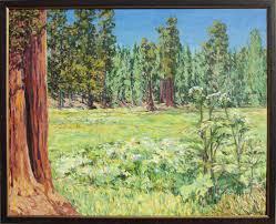 Jane S Entry Way Walking Into Round Meadow Sequoia National Park Landscape Paintings Giant Sequoia Trees Watercolor Trees