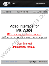 When i left, the a/c is blowing hot air. Download User Manual For Mercedes Benz W204 Video Interface V 1 3 Manualzz