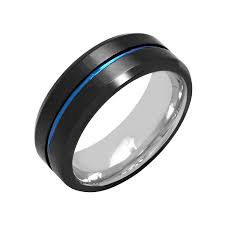We see inspiring wedding products from around the world every day. Brilliance Fine Jewelry Men S Black And Blue Ip Stainless Steel Wedding Ring Band Walmart Com