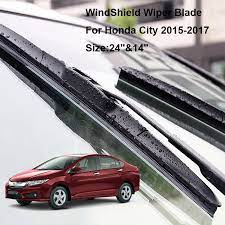 2pcs Front Soft Rubber Windscreen Windshield Wiper Blades For Honda City 2015 2017 Chevrolet Sail Chevrolet Captiva Honda City