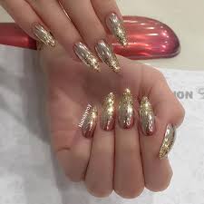 Mix Match Fixed Her Nails For 678 999 8212 Using Chrome From Oceannailsupply Glitter From Glitter Nails French Tip Nail Designs Coffin Nails Long