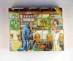Vintage original disney snow white puzzle blocks. Snow White And The Seven Dwarfs Puzzle Blocks By Disney Walt Studios Near Fine No Binding The Literary Lion Ltd