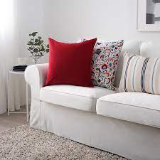 Making your own floor pillows by copying ikea's is popular among diyers. Sanela Cushion Cover Red Ikea