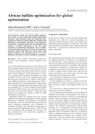 Pahang is a state at the western coast of peninsular malaysia. Pdf African Buffalo Optimization For Global Optimization