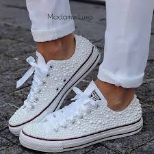 Blinged Converse Converse Wedding Shoes Bride Sneakers Quinceanera Shoes