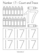 It is practice worksheet 17 for smallest number. Number 17 Coloring Pages Twisty Noodle