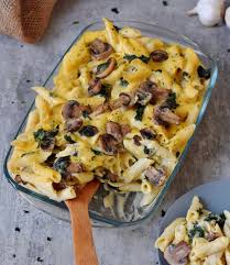 Vegan Pastabake Recipe With Cauliflower Mushrooms And Spinach This Plantbased Dinner Or Lunch I Vegan Pasta Bake Vegan Recipes Easy Baked Pasta Recipes