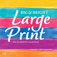 big bright large print 2022 12 x 12 inch monthly square wall calendar easy to see with large font browntrout publishers inc browntrout publishers editing team browntrout publishers design team browntrout