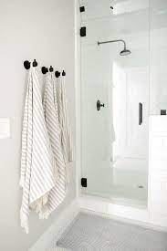 Oil Rubbed Bath Towel Hooks With Gray Stripe Turkish Towels Bathroom Remodel Designs Budget Bathroom Remodel Bathrooms Remodel