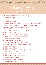 Disney Christmas Movie Watchlist Main Street Belle Disney Christmas Movies Christmas Movies Family Christmas Movies