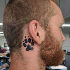 Latest dog paw print tattoos ideas. Dog Paw Tattoo Behind Ear Best Tattoo Ideas Gallery