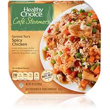 Some frozen dinners are loaded with fat, sodium, and calories. Healthy Choice Cafe Steamers Asian Inspired General Tso S Spicy Chicken Healthy Choice Cafe Steamers Healthy Frozen Meals Quick Healthy Meals