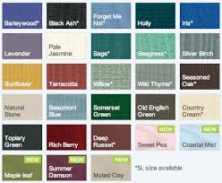 Cuprinol Garden Shades Colour Chart Cuprinol Garden Shades